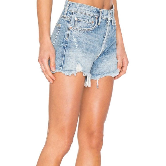 Parker light- wash AGOLDE denim shorts - Picture 2 of 9